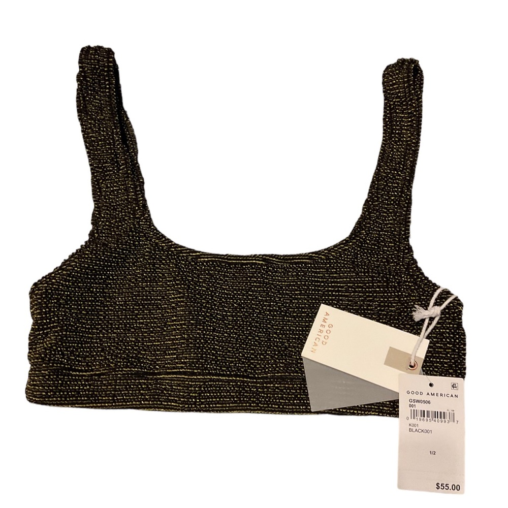 Good American Black And Gold Bralette New with Tags